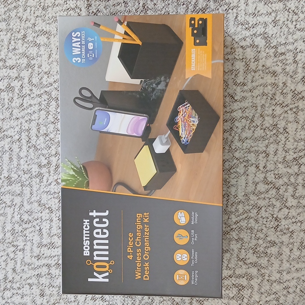 Bostitch Konnect Wireless Charging Desk Accessory Kit
